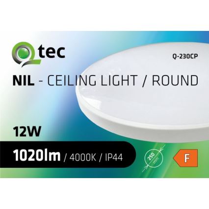 Plafón LED de baño CIRCLE LED/12W/230V 4000K diá. 25 cm IP44 blanco