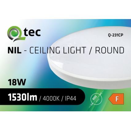 Plafón LED de baño CIRCLE LED/18W/230V 4000K diá. 30 cm IP44 blanco