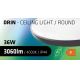 Plafón LED de baño CIRCLE LED/36W/230V 4000K diá. 45 cm IP44 negro
