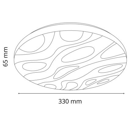 Plafón LED de baño CLOUD LED/18W/230V diá. 33 cm IP44