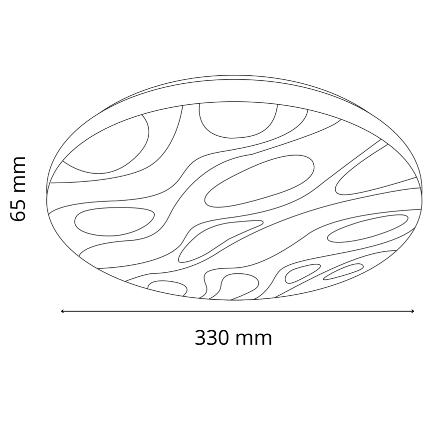 Plafón LED de baño CLOUD LED/18W/230V diá. 33 cm IP44