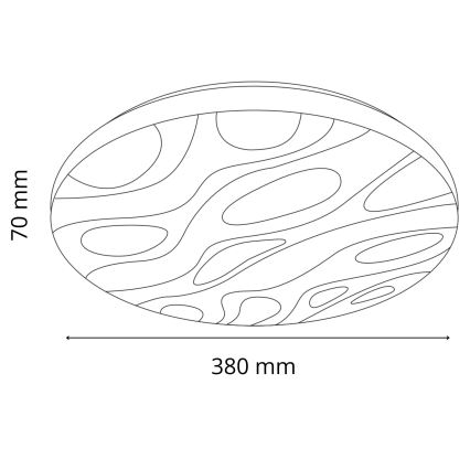 Plafón LED de baño CLOUD LED/24W/230V diá. 38 cm IP44
