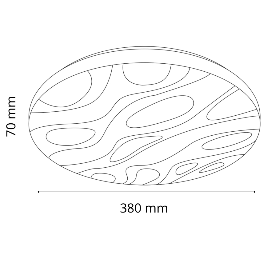 Plafón LED de baño CLOUD LED/24W/230V diá. 38 cm IP44