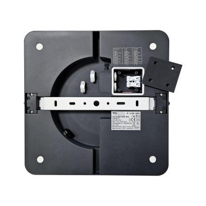 Plafón LED de baño con sensor ELLÉ LED/24W/230V 3000/4000/6500K 26x26 cm IP54 antracita