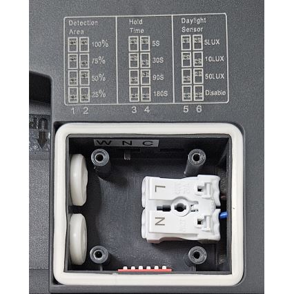Plafón LED de baño con sensor ELLÉ LED/24W/230V 3000/4000/6500K 26x26 cm IP54 antracita