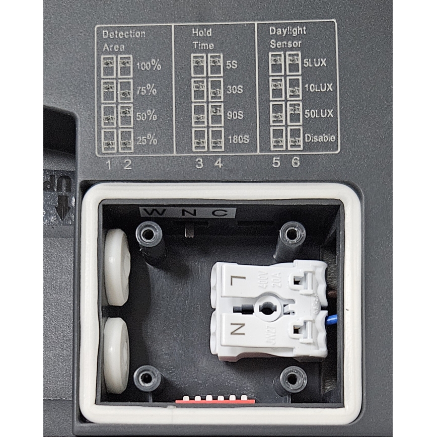 Plafón LED de baño con sensor ELLÉ LED/24W/230V 3000/4000/6500K 26x26 cm IP54 antracita