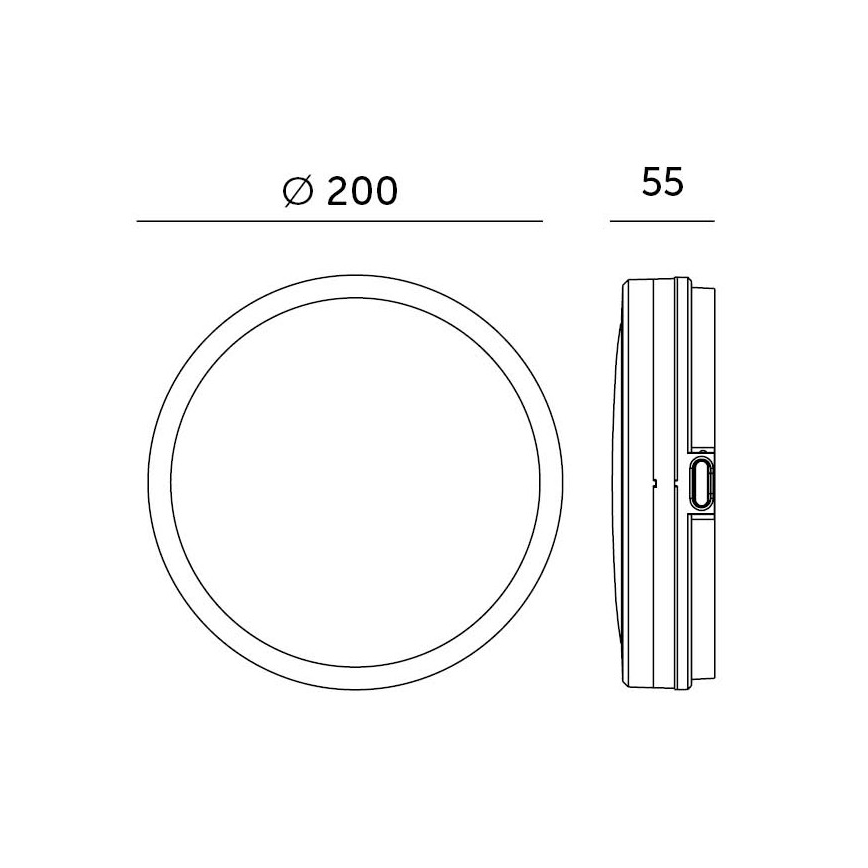 Plafón LED Baño con sensor LED/12W/230V 3000/4000/6500K IP65 Ø 20 cm blanco + control remoto