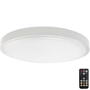 Plafón LED de baño con sensor LED/18W/230V 3000K IP44 blanco + control remoto