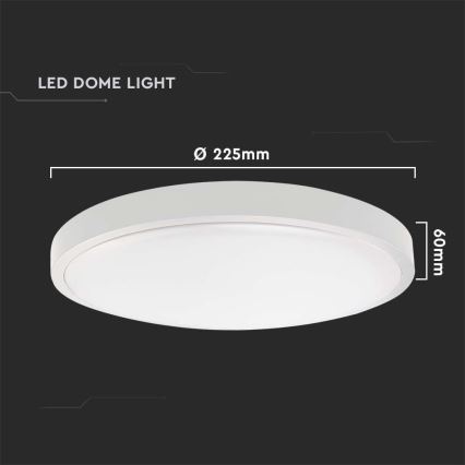 Plafón LED de baño con sensor LED/18W/230V 4000K IP44 blanco