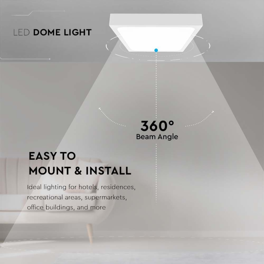 Plafón LED de baño con sensor LED/24W/230V 4000K IP44 blanco