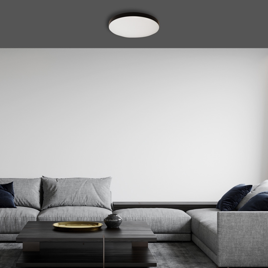 Plafón LED de baño con sensor MAYA LED/13W/230V diá. 33 cm IP44 negro