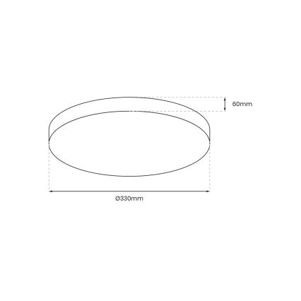 Plafón LED de baño con sensor MAYA LED/13W/230V diá. 33 cm IP44 negro