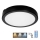 Plafón LED de baño con sensor NAIROS LED/24W/230V IP65 3000/4000/6500K diá. 30 cm negro + control remoto