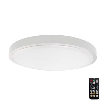 Plafón LED de baño con sensor SAMSUNG CHIP LED/18W/230V IP44 3000K diá. 29 cm blanco + control remoto