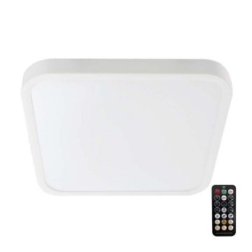 Plafón LED de baño con sensor SAMSUNG CHIP LED/18W/230V IP44 4000K 29x29 cm blanco + control remoto