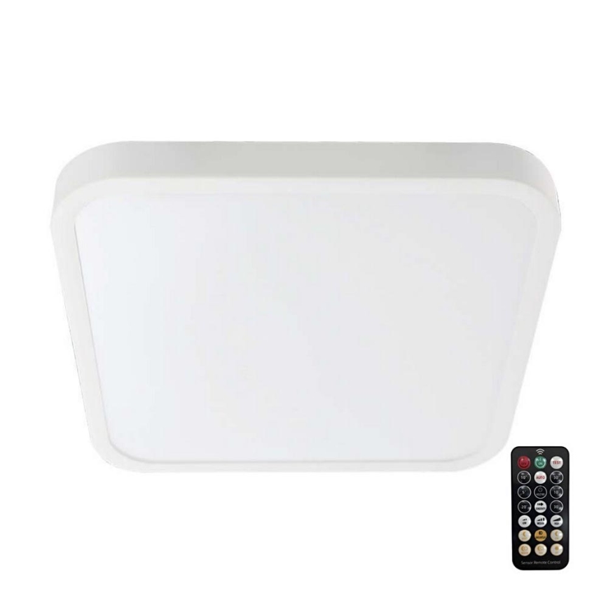 Plafón LED de baño con sensor SAMSUNG CHIP LED/18W/230V IP44 4000K 29x29 cm blanco + control remoto