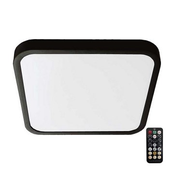 Plafón LED de baño con sensor SAMSUNG CHIP LED/18W/230V IP44 4000K 29x29 cm negro + control remoto