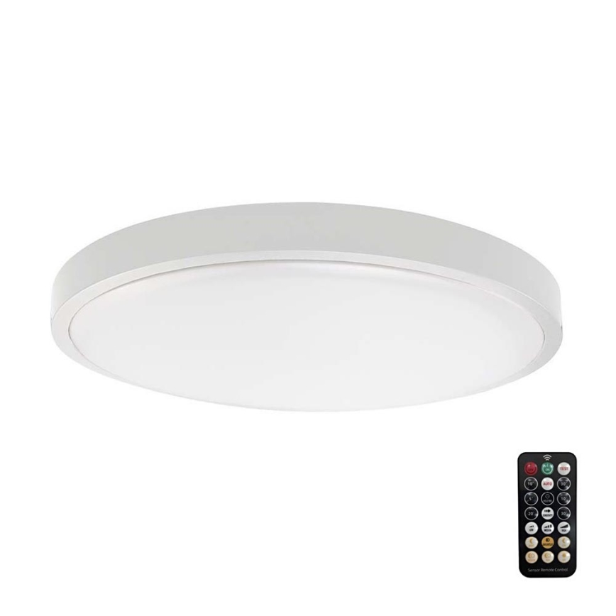 Plafón LED de baño con sensor SAMSUNG CHIP LED/18W/230V IP44 4000K diá. 29 cm blanco + control remoto
