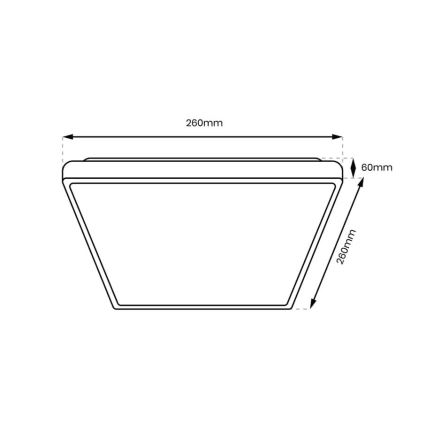 Plafón LED de baño DABAR LED/11W/230V 4000K 26x26 cm IP44