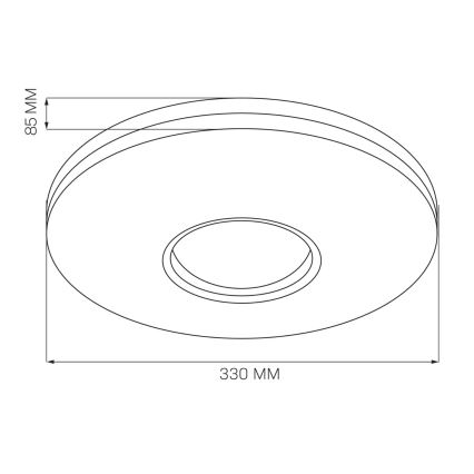 Plafón LED de baño DETROIT LED/18W/230V diá. 33 cm IP44
