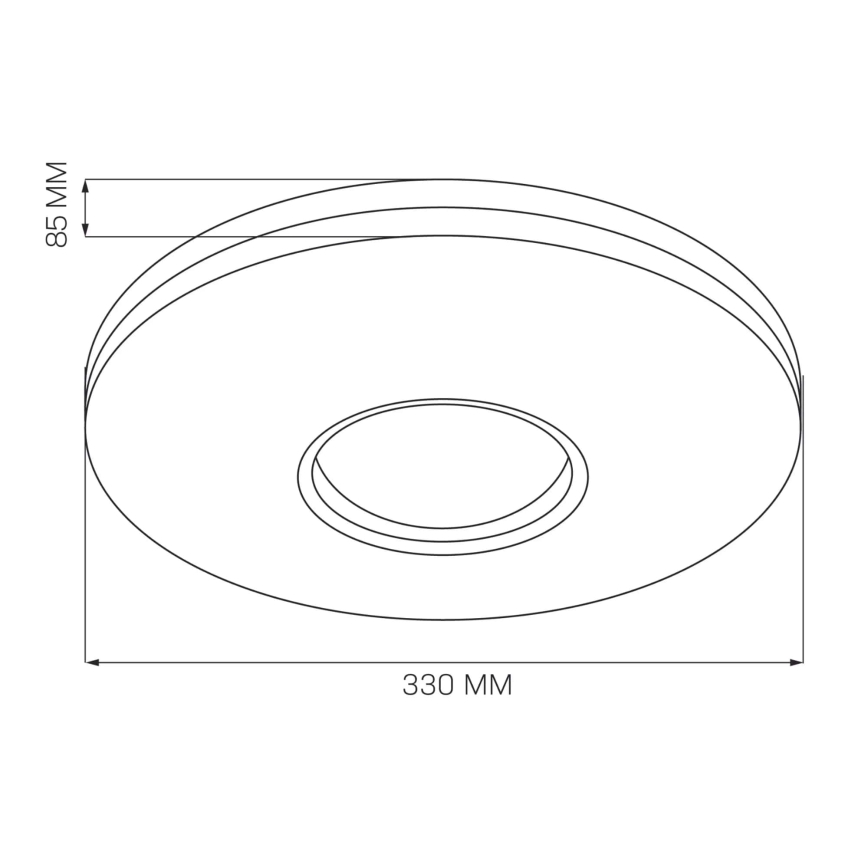 Plafón LED de baño DETROIT LED/18W/230V diá. 33 cm IP44