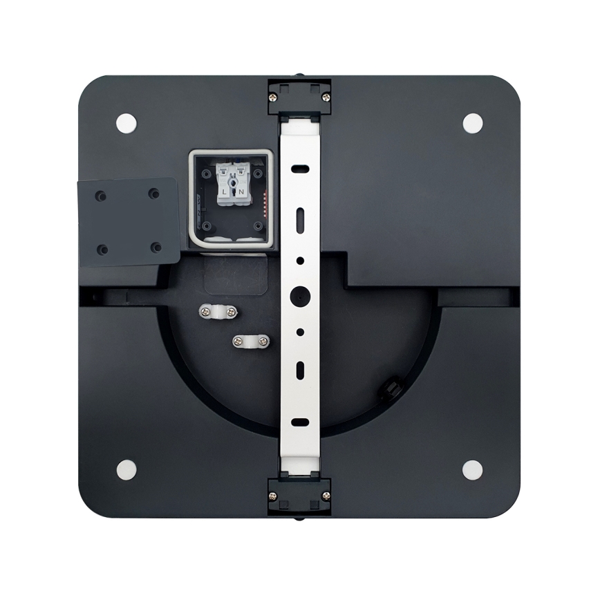 Plafón LED de baño ELLÉ LED/24W/230V 3000/4000/6500K 26x26 cm IP54 antracita
