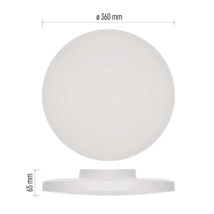 Plafón LED de baño LED/18W/230V 3000/4000/5700K IP55 blanco