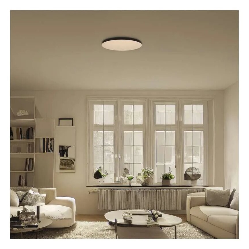 Plafón LED de baño LED/18W/230V 3000/4000/5700K IP55 negro