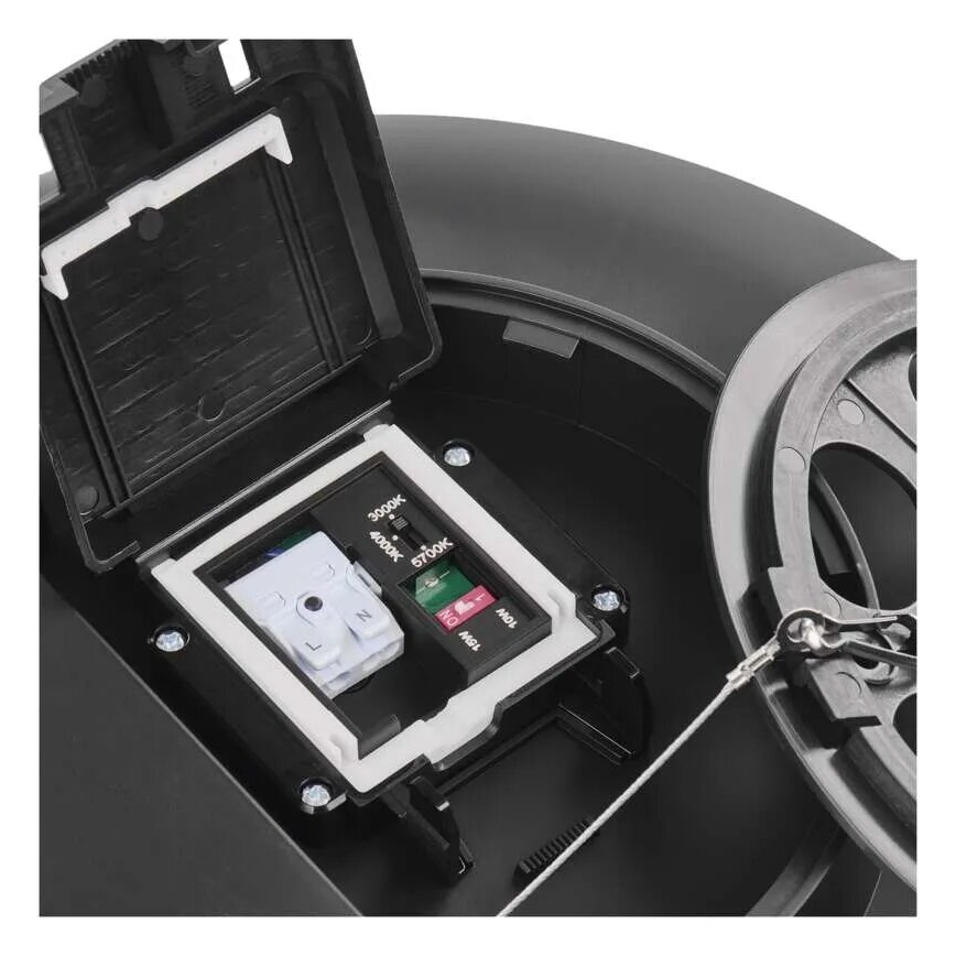 Plafón LED de baño LED/18W/230V 3000/4000/5700K IP55 negro