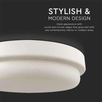 Plafón LED de baño LED/18W/230V 3000K IP54 diá. 19,5 cm
