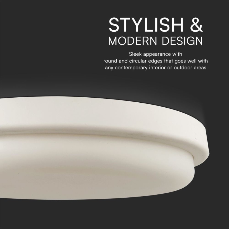 Plafón LED de baño LED/24W/230V 3000K IP54 diá. 24 cm