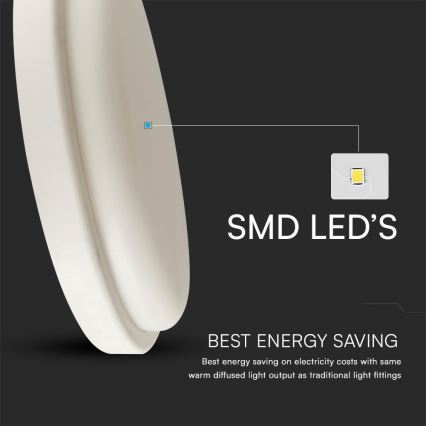 Plafón LED de baño LED/24W/230V 3000K IP54 diá. 24 cm