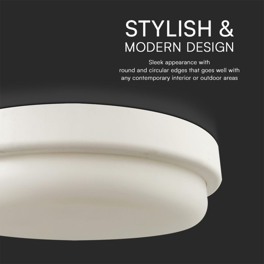 Plafón LED de baño LED/24W/230V 4000K IP54 diá. 24 cm