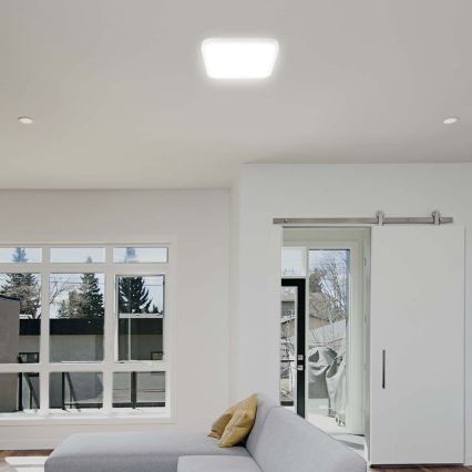 Plafón LED de baño SAMSUNG CHIP LED/24W/230V IP44 4000K 29x29 cm blanco