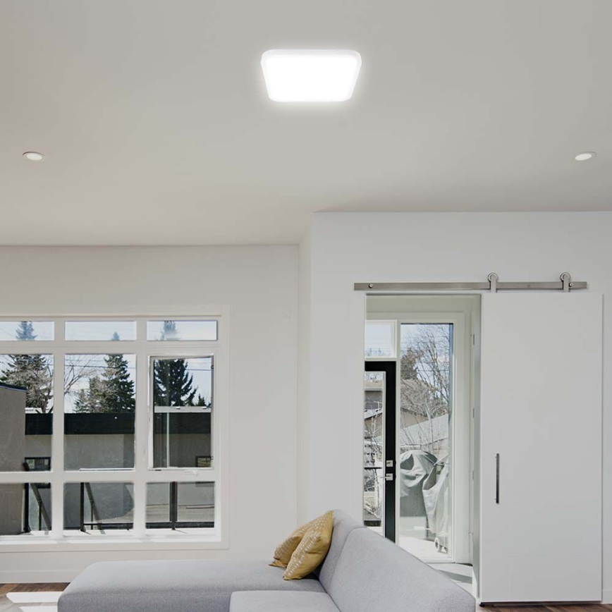 Plafón LED de baño SAMSUNG CHIP LED/24W/230V IP44 4000K 29x29 cm blanco