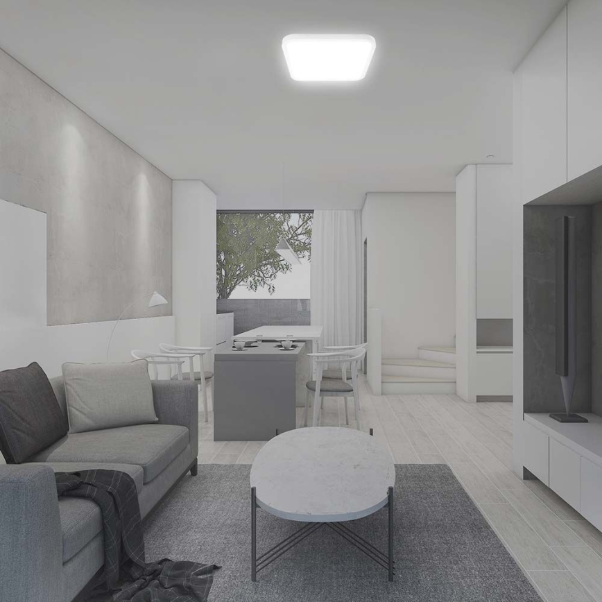 Plafón LED de baño SAMSUNG CHIP LED/24W/230V IP44 4000K 29x29 cm blanco