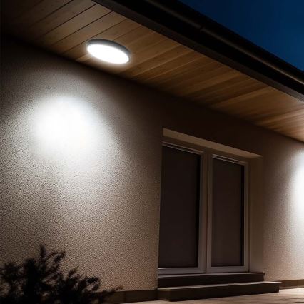 Plafón LED de baño SAMSUNG CHIP LED/24W/230V IP44 4000K diá. 29 cm negro