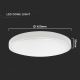 Plafón LED de baño LED/30W/230V 3000K IP44 blanco