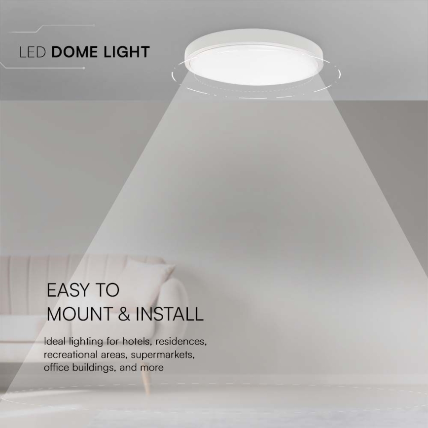 Plafón LED de baño LED/36W/230V 6500K IP44 blanco