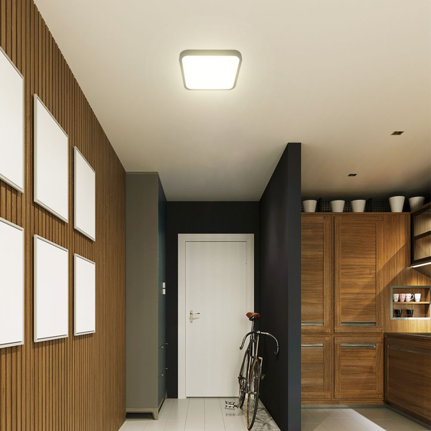 Plafón LED de baño SAMSUNG CHIP LED/48W/230V IP44 4000K 42x42 cm negro