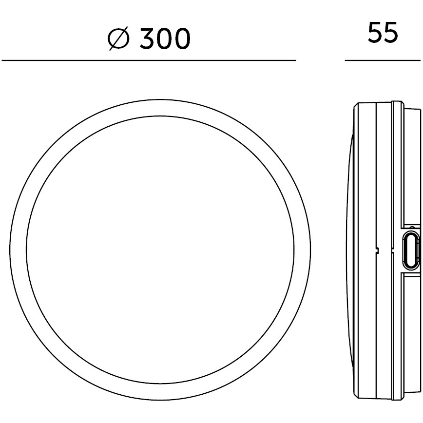 Plafón LED de baño NAIROS LED/18W/230V 3000/4000/6500K IP65 diá. 30 cm blanco