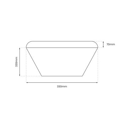 Plafón LED de baño NEMO LED/17W/230V IP44 negro