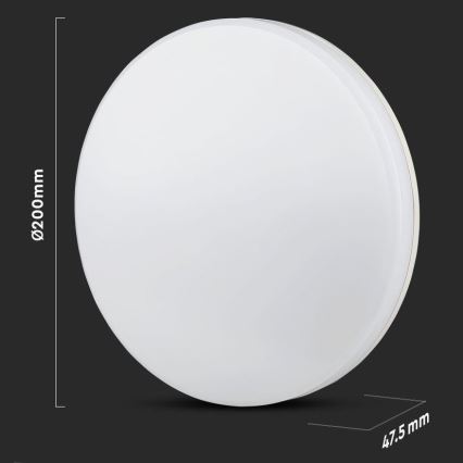 Plafón LED de baño SAMSUNG CHIP LED/15W/230V 20cm 3000K IP44