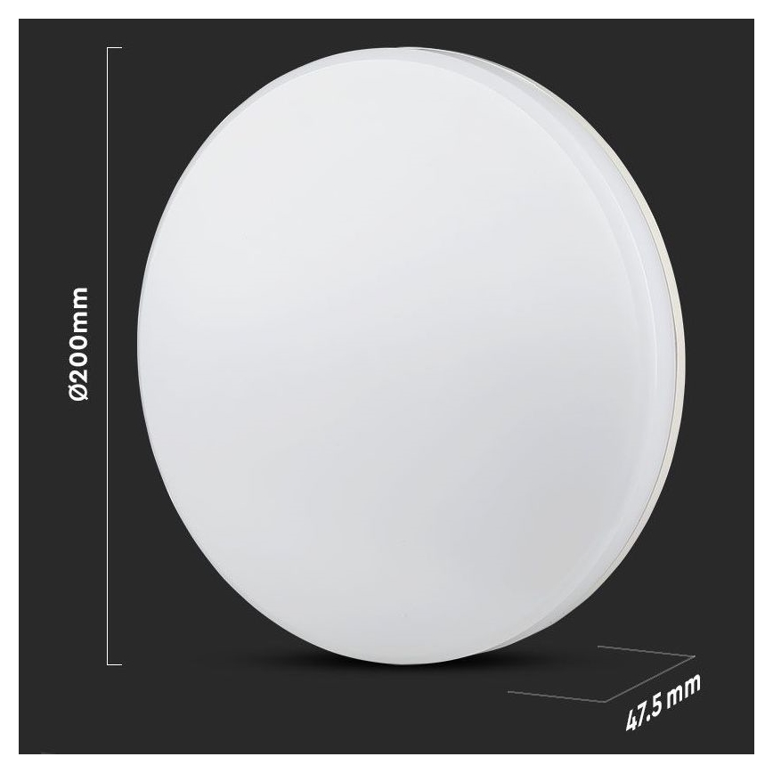 Plafón LED de baño SAMSUNG CHIP LED/15W/230V 20cm 3000K IP44