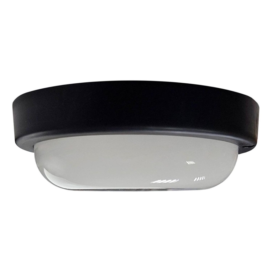 Plafón LED de exterior LED/15W/230V 4200K diá. 15,5 cm IP64 negro