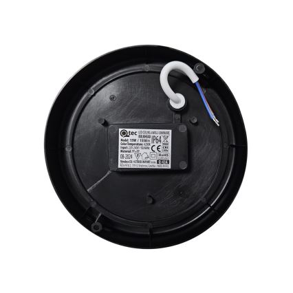 Plafón LED de exterior LED/15W/230V 4200K diá. 15,5 cm IP64 negro