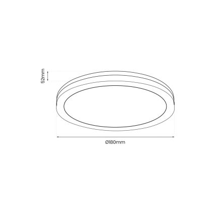 Plafón LED de exterior MARLON LED/12W/230V 4000K IP54 negro