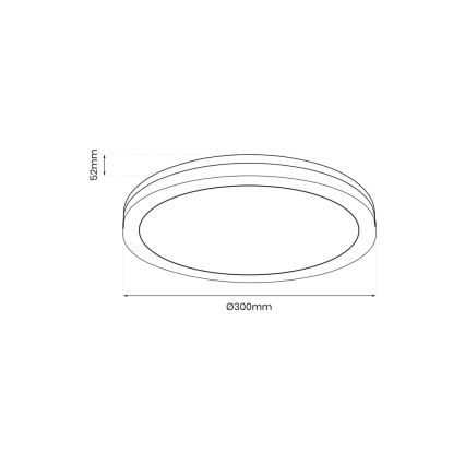 Plafón LED de exterior MARLON LED/36W/230V 4000K IP54 negro