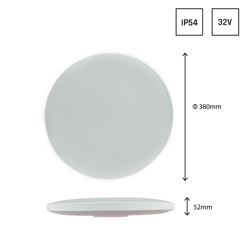 Plafón LED de exterior NYMPHEA LED/32W/230V IP54 3000K
