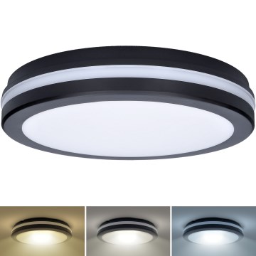 Plafón LED de exterior regulable LED/36W/40W/44W/230V 3000/4000/6500K IP65 negro